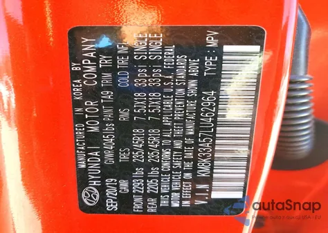 2020 Hyundai Kona Limited from USA, damaged, VIN KM8K33A57LU462964